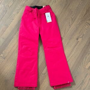Roxy Vibrant Pink girls ski pants 10/M New